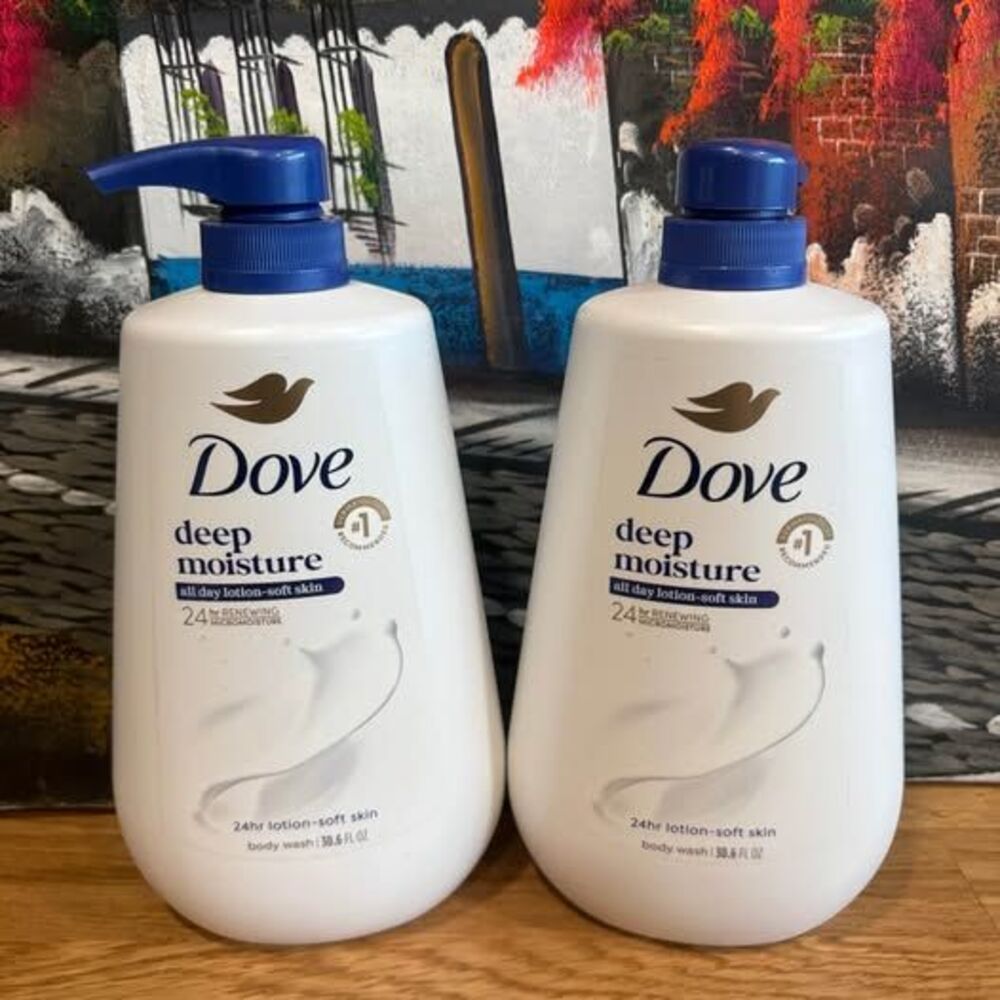 2-Pack Dove Deep Moisture Body Wash 30.6 oz Pump Bottles MicroMoisture